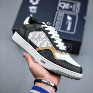 Dior Inspired B27 Sneakers Premium Leather Monogram Low Top Luxury Street Style