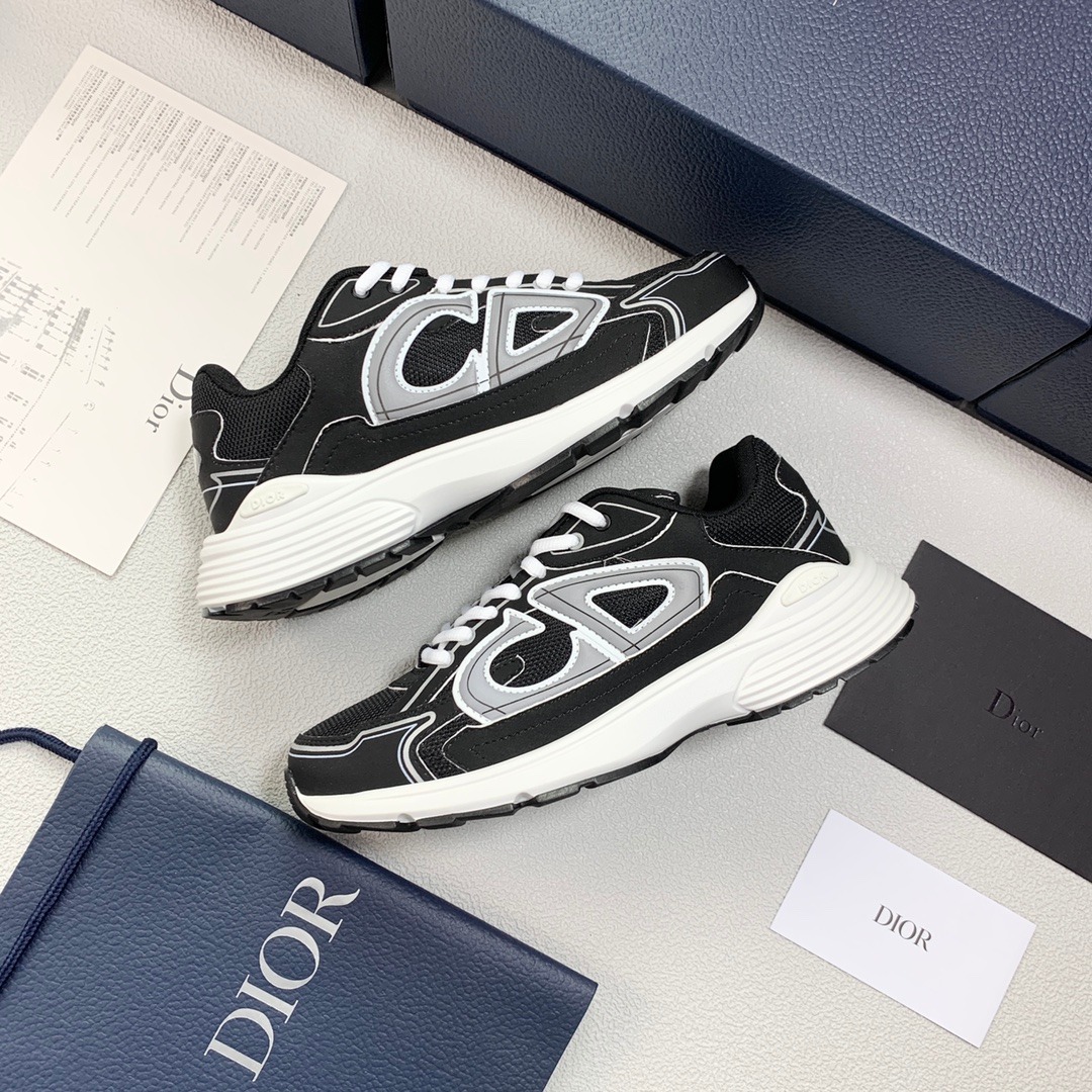 Dior Inspired B30 Modern Sneakers Chunky Sole Reflective Logo Unisex Luxury Runner - Image 3