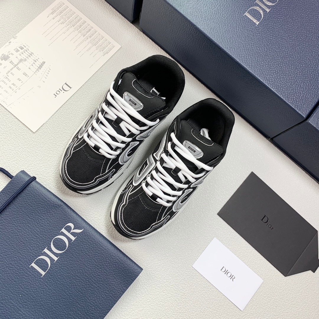 Dior Inspired B30 Modern Sneakers Chunky Sole Reflective Logo Unisex Luxury Runner - Image 4