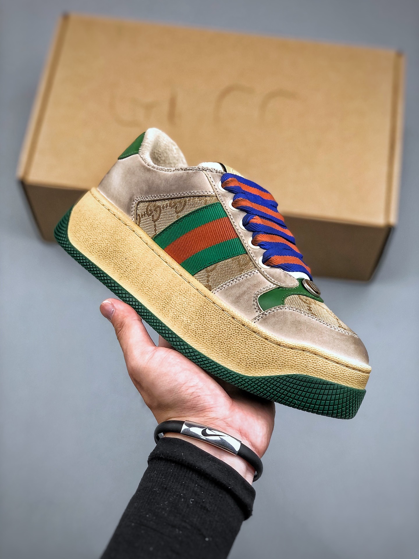Gucci Inspired MAC90 Chunky Distressed Sneakers Platform 6 cm Vintage Luxury Women - Image 2