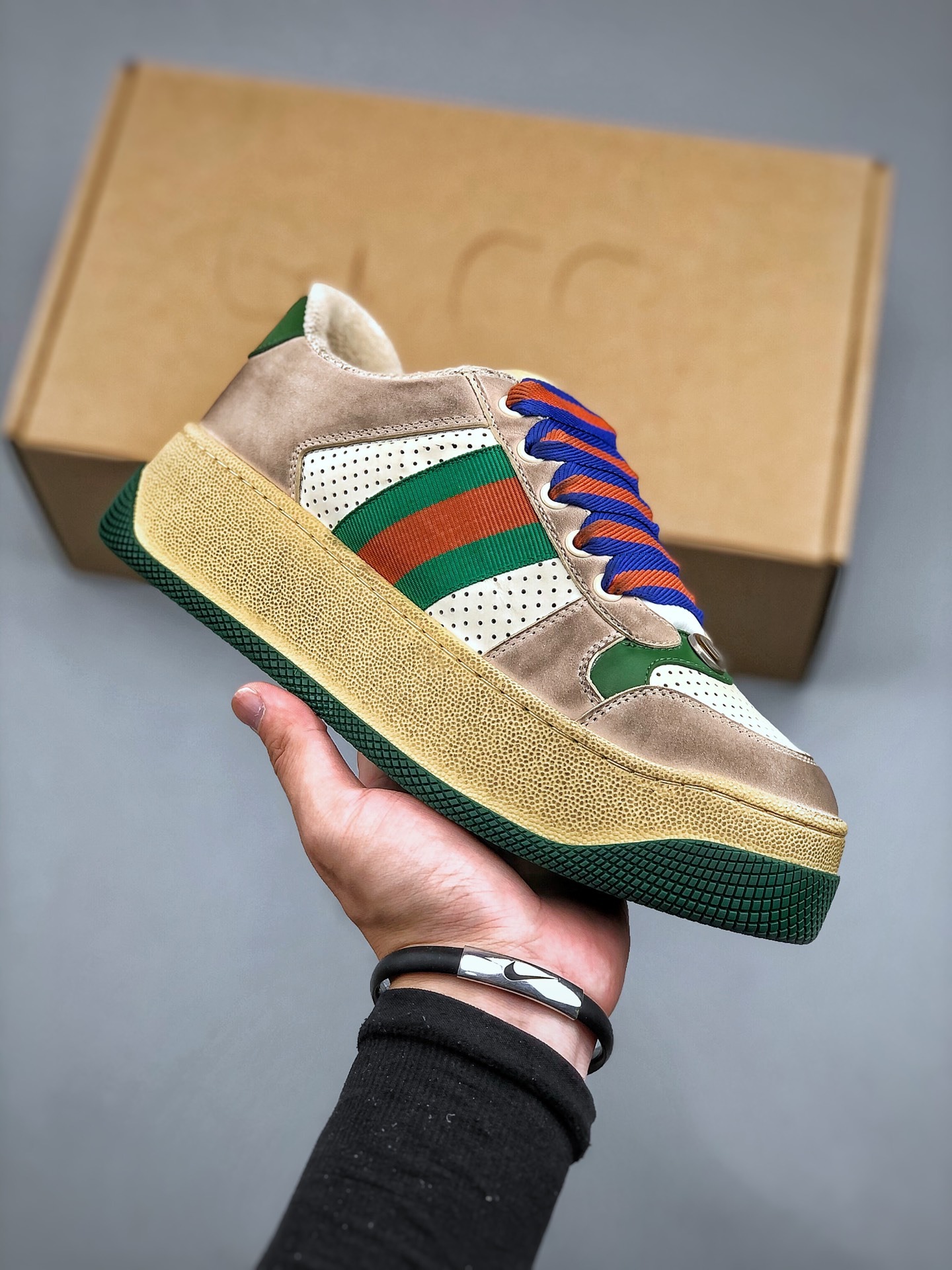 Gucci Inspired MAC90 Chunky Distressed Sneakers Platform 6 cm Vintage Luxury Women - Image 3