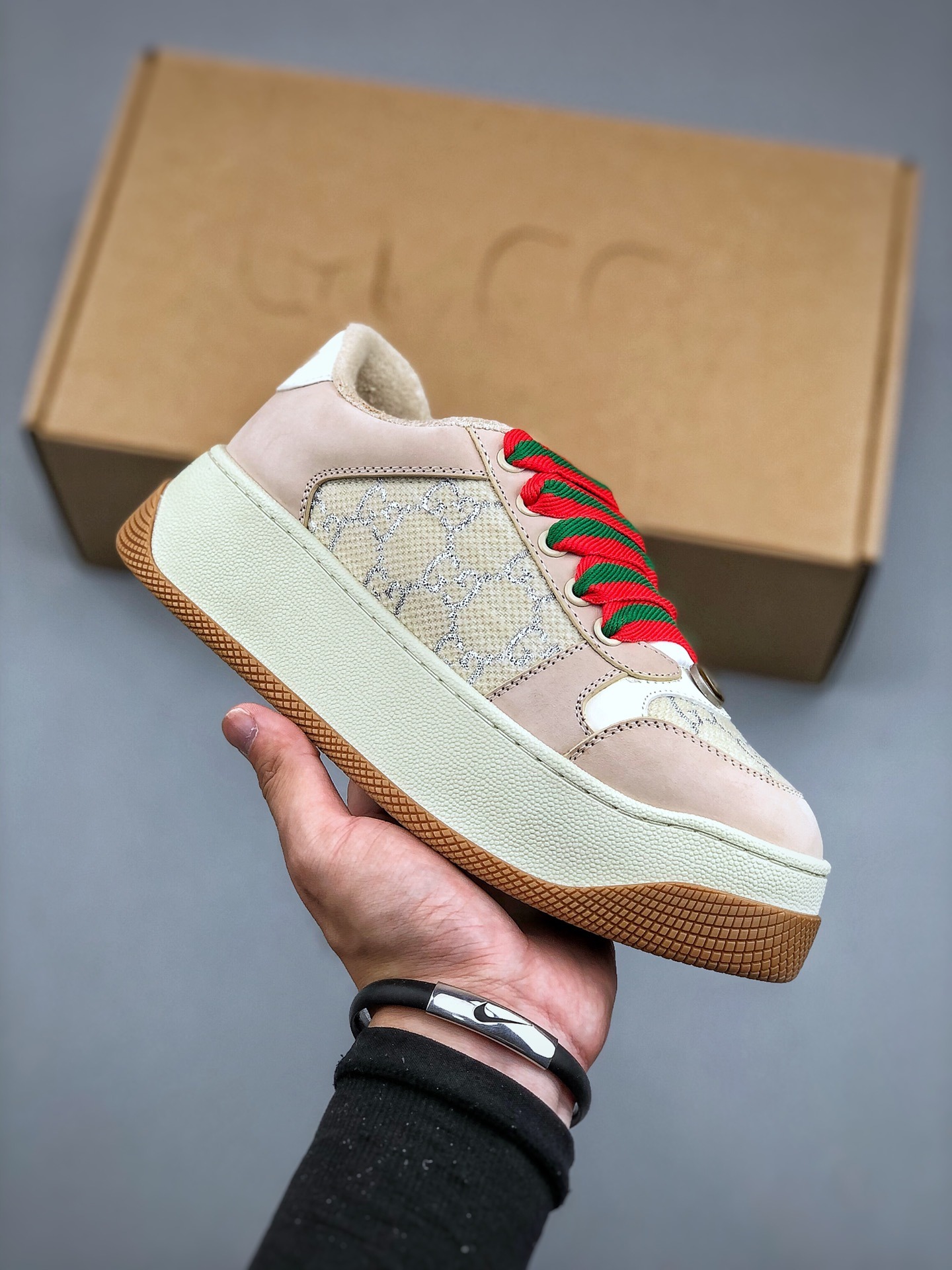 Gucci Inspired MAC90 Chunky Distressed Sneakers Platform 6 cm Vintage Luxury Women