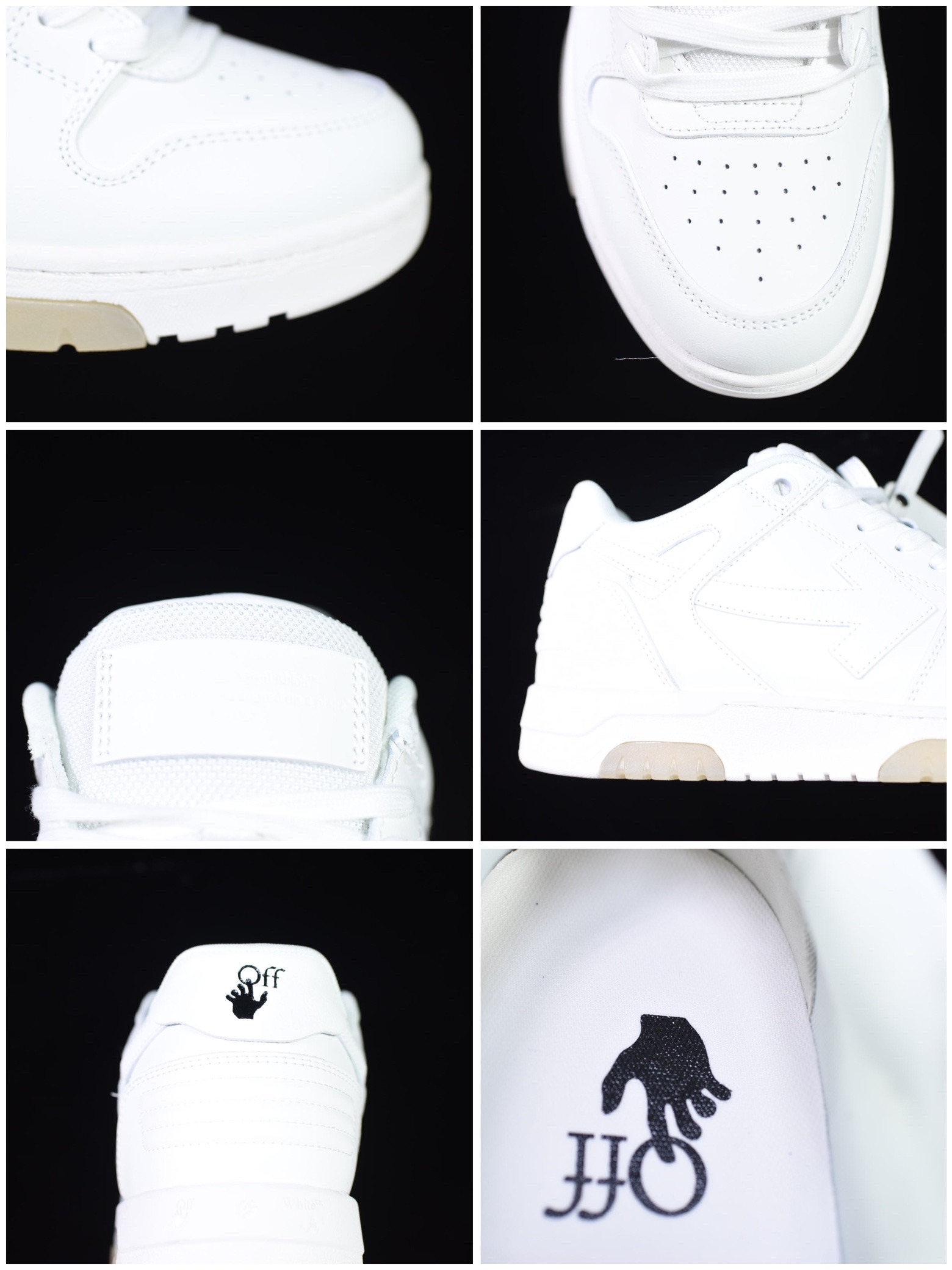 Off-White Out Of Office Low Top Leather Sneakers Arrow Design Premium Edition - Image 5