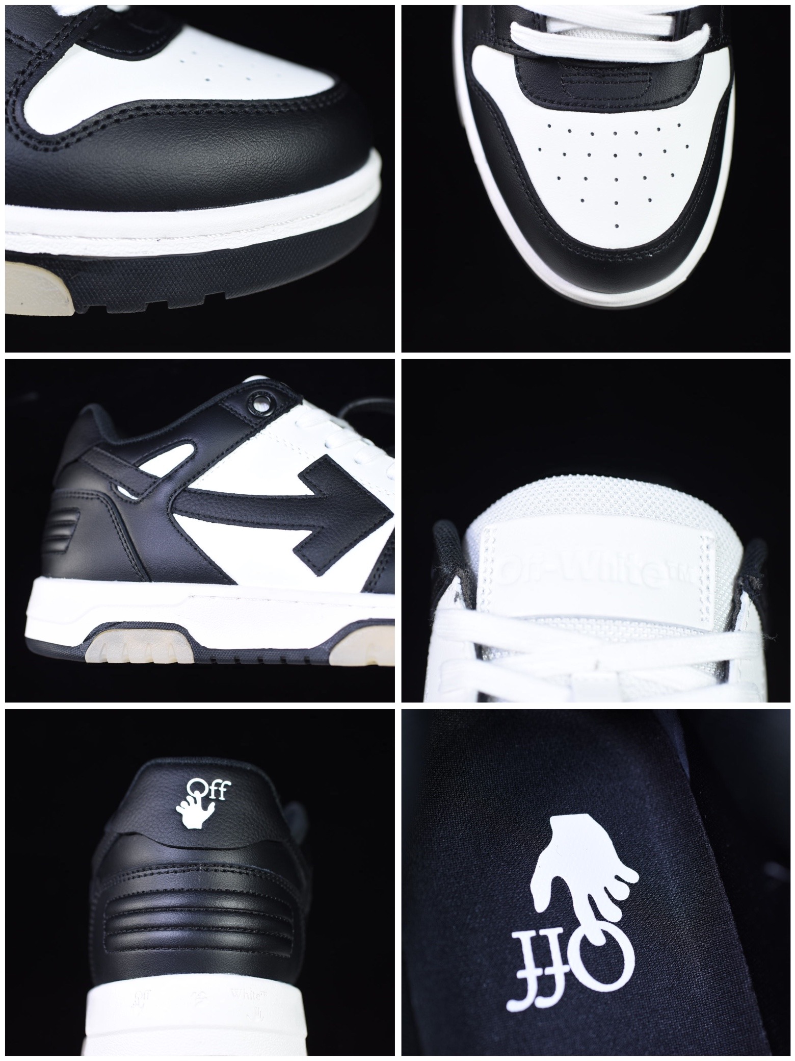 Off-White Out Of Office Low Top Sneakers Premium Leather Arrow Design - Image 5