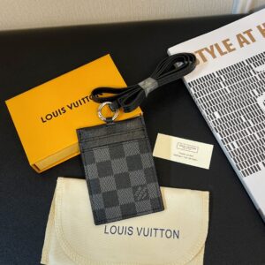 Louis Vuitton LV On Sirap Neck Lanyard Card Holder ID Badge Wallet