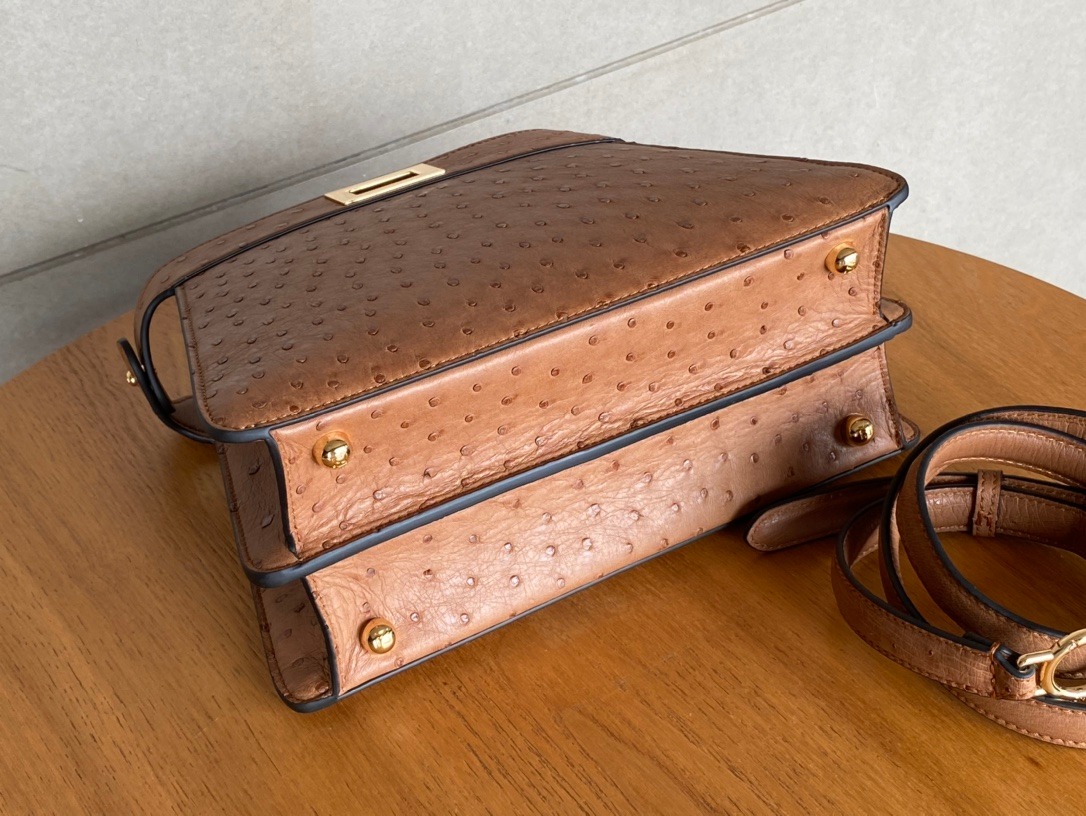 Peekaboo Ostrich Leather Bag Rare Premium Design - Image 3