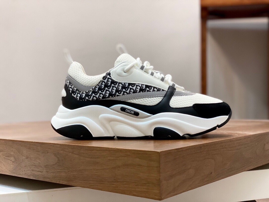 Dior Inspired Premium Sneakers Italian Leather Mesh TPU Sole Luxury Comfort - Image 4
