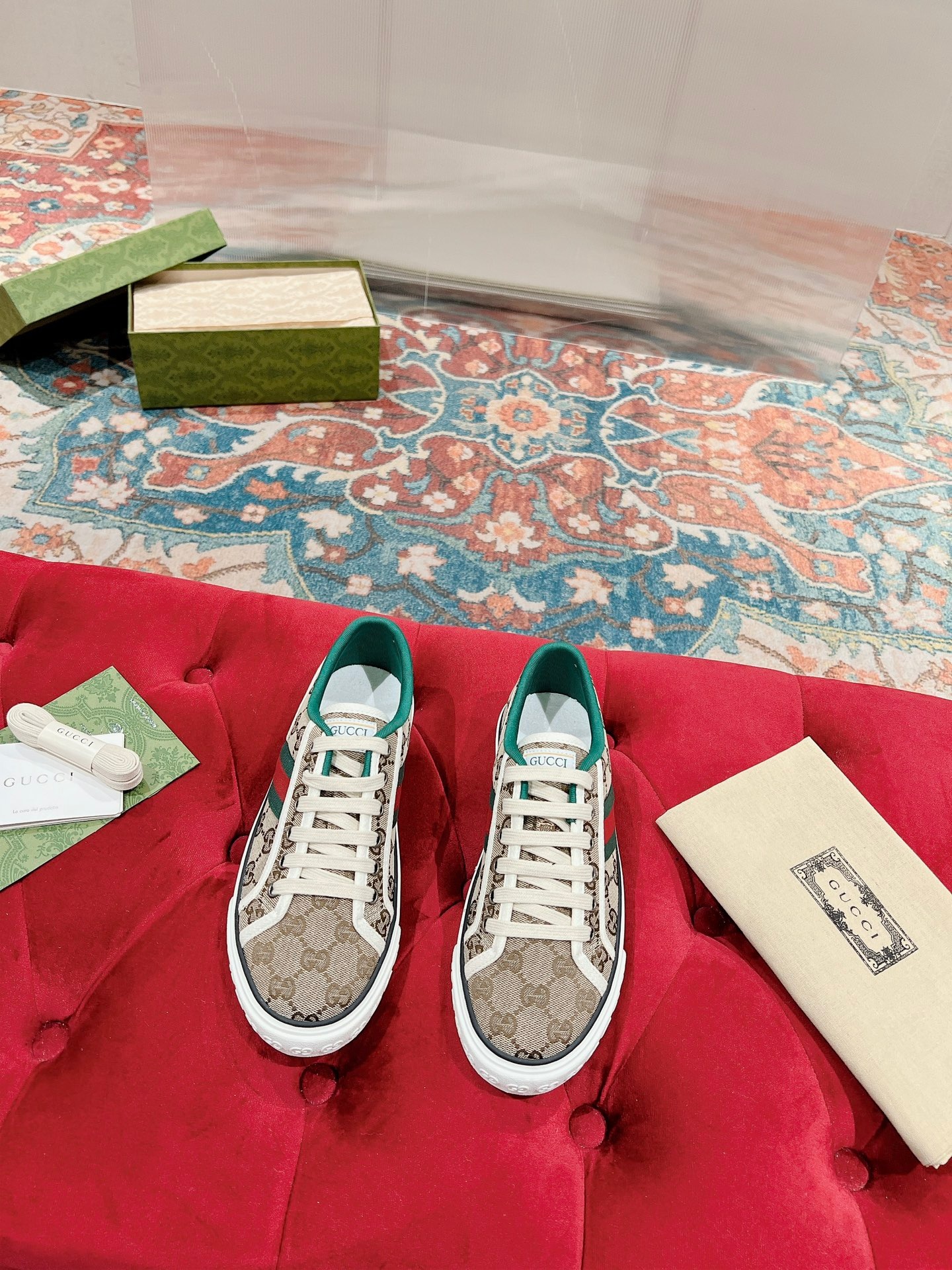 Gucci Inspired Tennis 1977 Canvas Sneakers Disney Edition Vintage Classic Unisex - Image 2