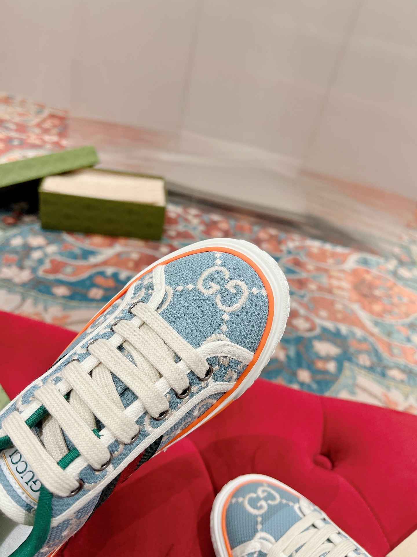Gucci Inspired Tennis 1977 Canvas Sneakers Disney Edition Vintage Unisex Classic - Image 5