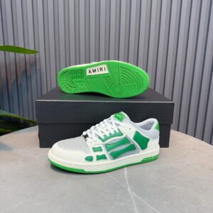 AMIRI Signature Bone Sneakers Couple Edition Black & White Streetwear Statement Luxury Casual Footwear