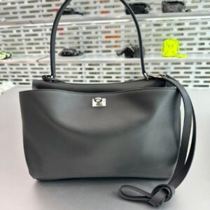 Medium Grey Shoulder Bag Minimal Chic Design