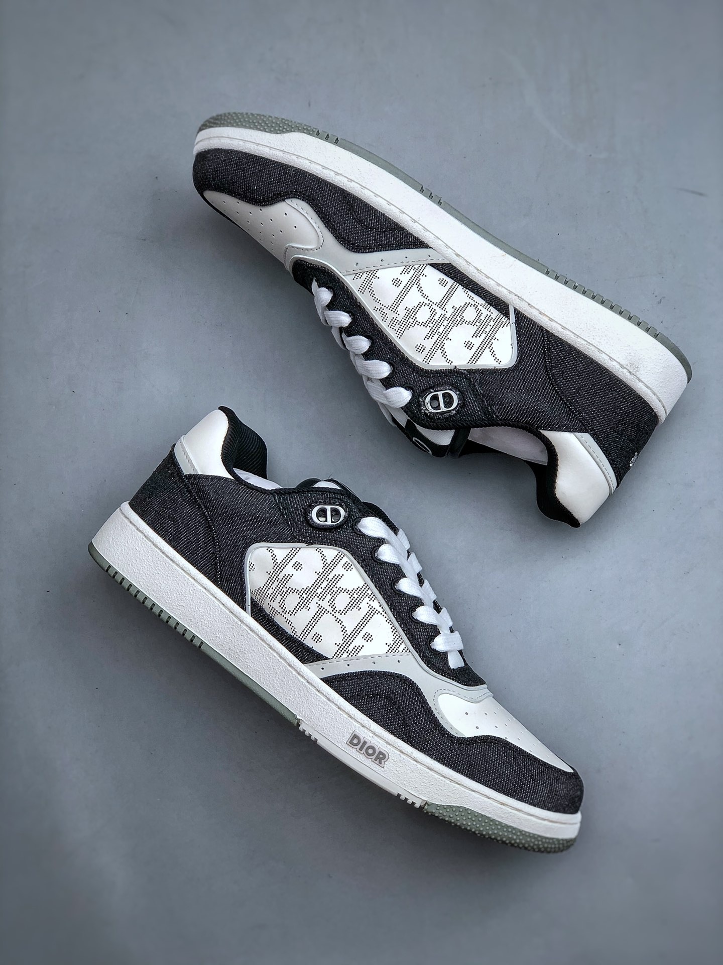 Dior Inspired B27 Sneakers Leather Oblique Panel Low Top Luxury Casual Shoes - Image 5