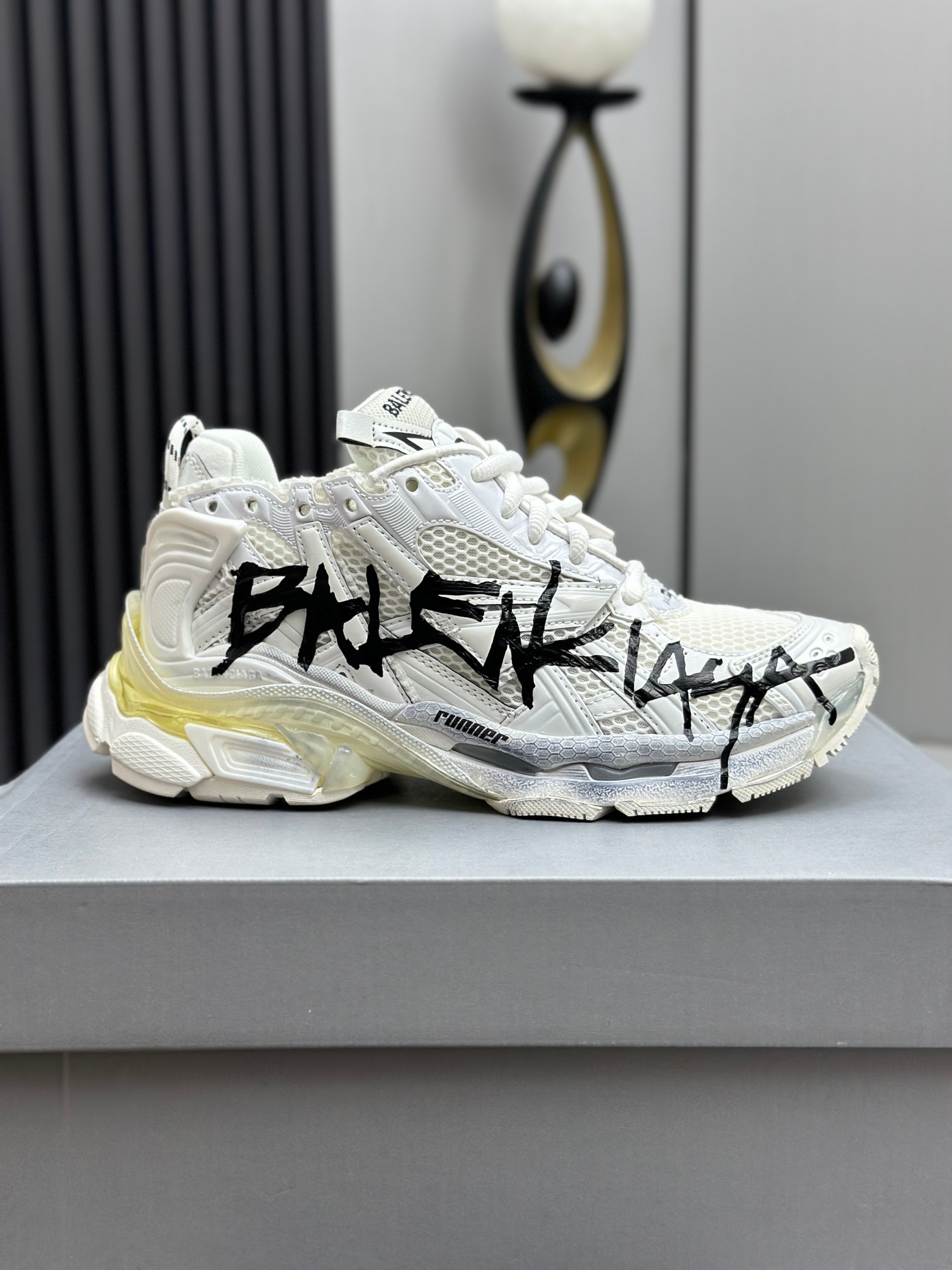 Balenciaga Runner 7th Generation Distressed Sneakers Vintage Retro Luxury Trainers - Image 3