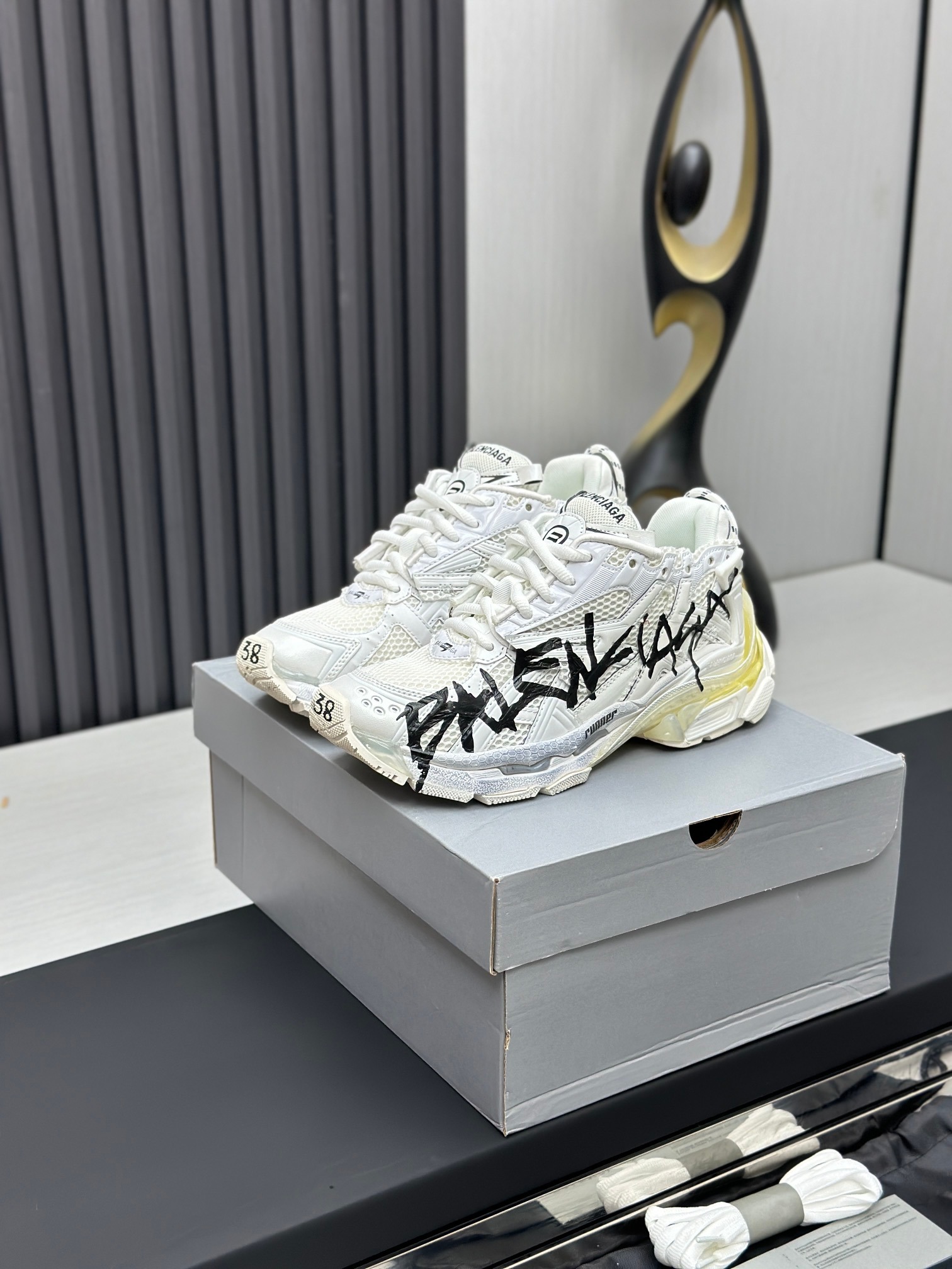 Balenciaga Runner 7th Generation Distressed Sneakers Vintage Retro Luxury Trainers