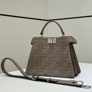 Peekaboo I See You Bag Calfskin Leather Woven FF Detail
