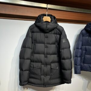 Burberry Boutique Style Mid Length Down Jacket Logo Pattern Edition