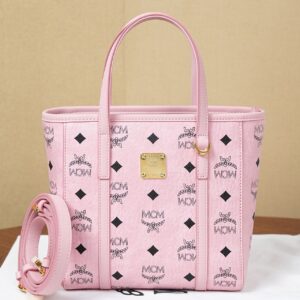 Peach Blossom Pink Mini Shopping Bag Monogram Print Edition