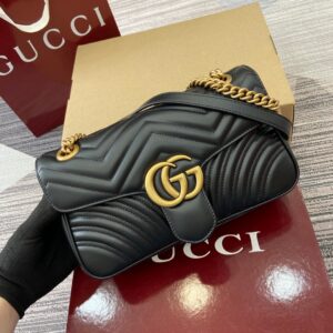 GG Marmont Chain Shoulder Bag Luxury Soft Leather Flap Crossbody with Full Packaging