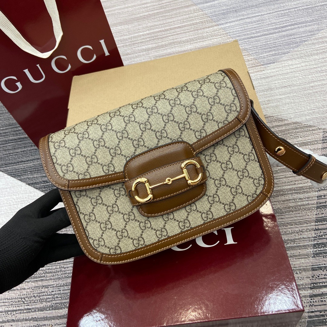 Gucci Aria Saddle Bag Premium Original Leather with Full Packaging