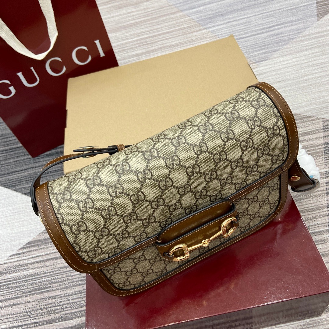 Gucci Aria Saddle Bag Premium Original Leather with Full Packaging - Image 3