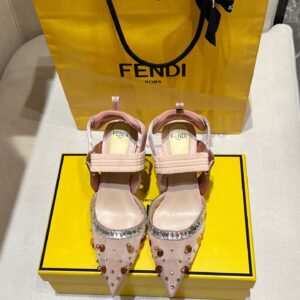 Fendi Colibri Open Heel Sandals Latest Model Elastic Strap Sleek Luxury Style