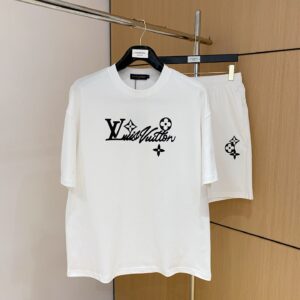 LV High End Custom Collar Premium Casual Suit Set