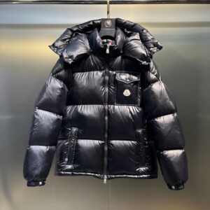 Moncler Black Rainbow Stripe Maya Series Down Jacket Double Zipper Premium Unisex Edition