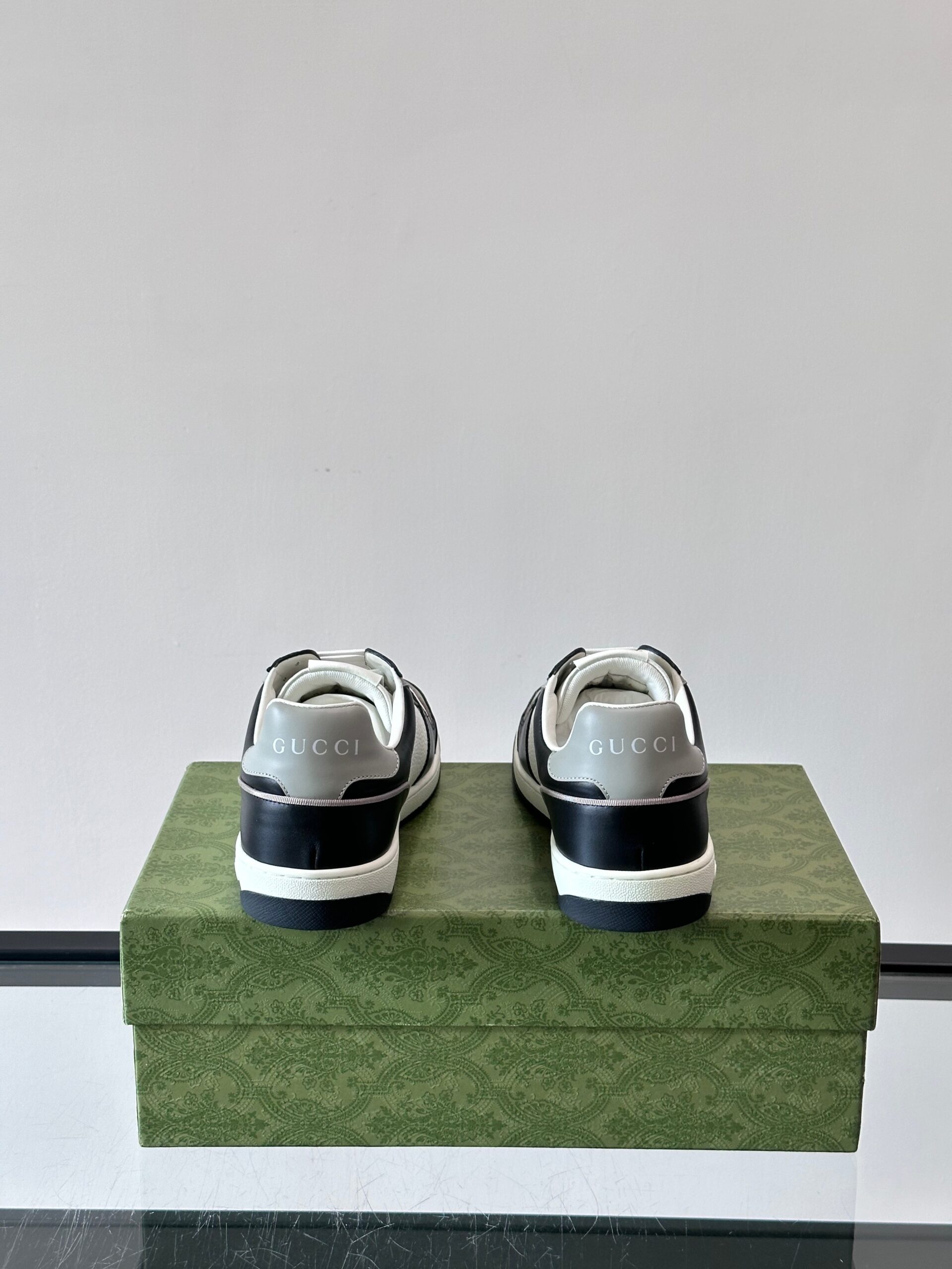 Gucci Inspired Low Top Sneakers Basketball Style Distressed Leather Modern Luxury - Image 5