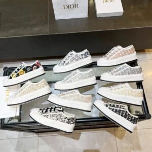 Dior Inspired Monogram Chunky Sneakers Embroidered Platform 5 cm Sole Women’s Luxury