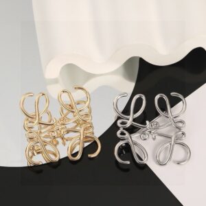 Loewe Geometric Lucky Knot Brooch Elegant Statement Pin