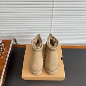 KISSY Platform Side-Zip Snow Boots Premium Leather Label Edition