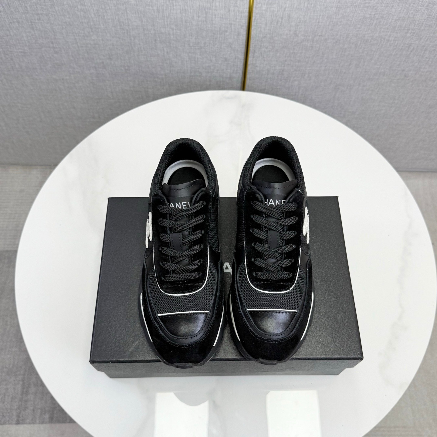Chanel Panda Sneakers Premium Black and White Casual Luxury Trainers - Image 4