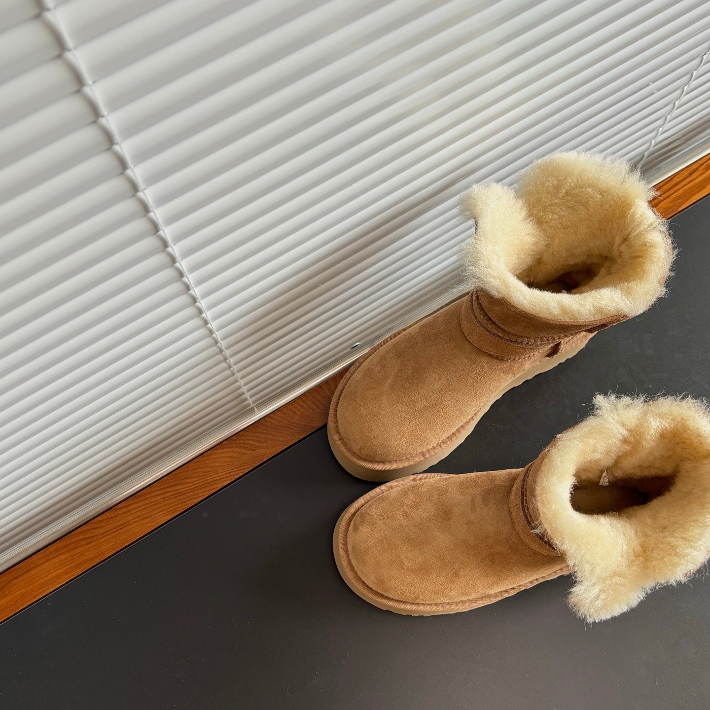 UGG Platform Riding Boots Leather Buckle Autumn Winter Collection - Image 3