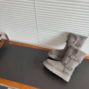UGG Platform Riding Boots Premium Shearling Leather Dual-Wear Edition