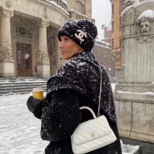 Premium Knitted Scarf and Hat Set Elegant Soft Warm Winter Combo