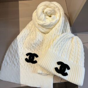 Premium Knitted Scarf and Hat Set Luxury Winter Soft Warm Combo