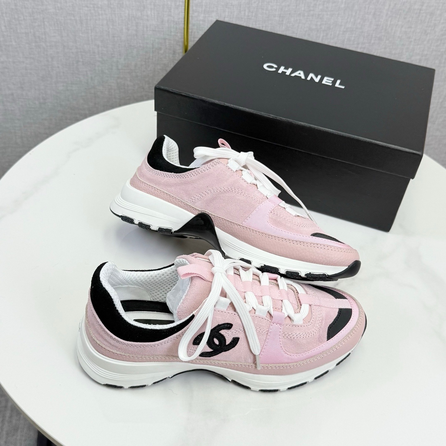 Chanel Panda Sneakers Premium Black and White Boutique Casual Trainers - Image 2