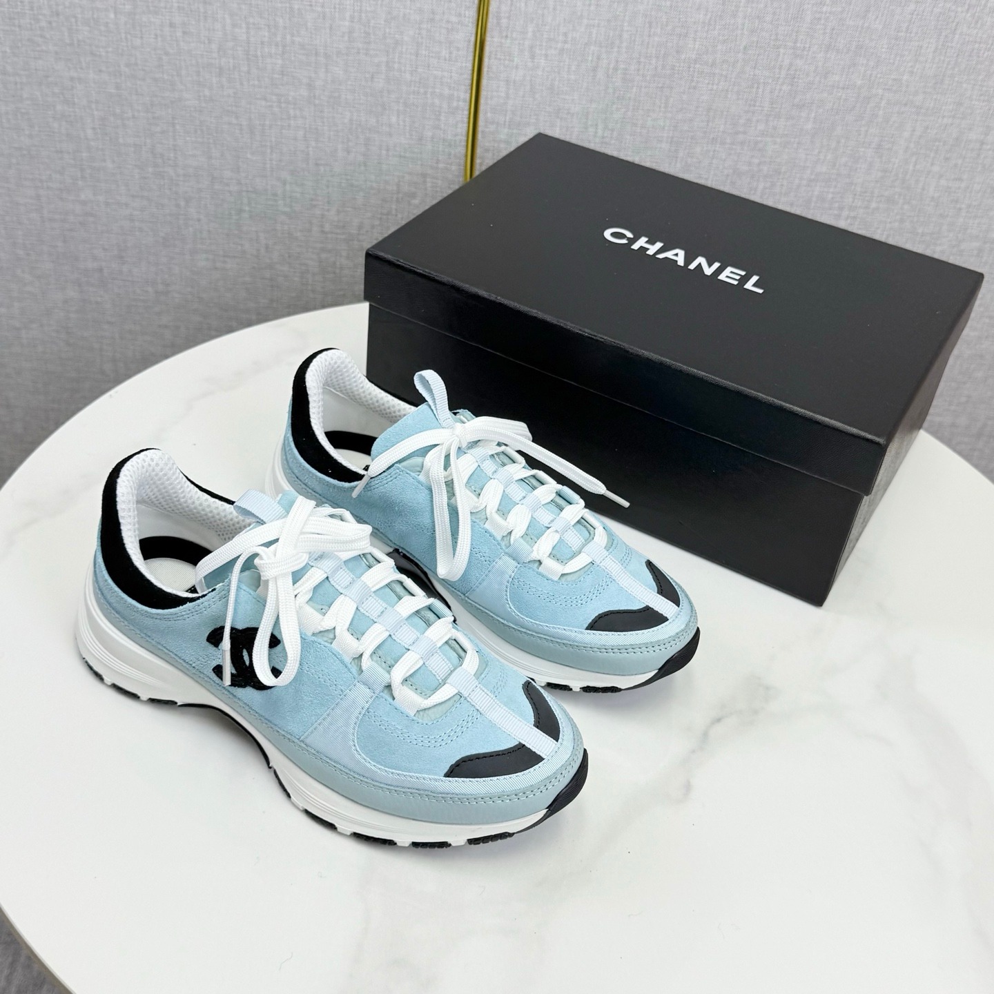 Chanel Panda Sneakers Premium Mixed Material Black and White Casual Sport Trainers - Image 5