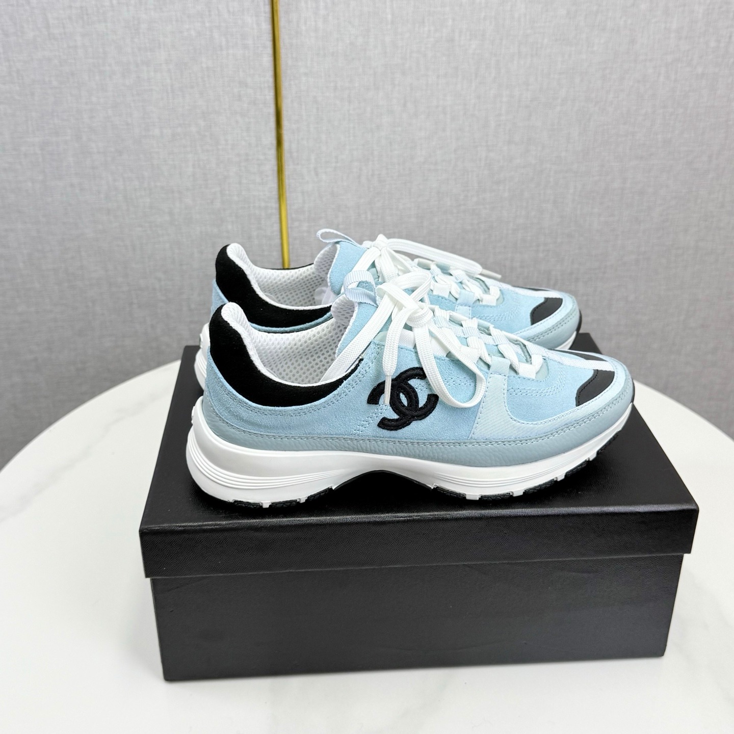 Chanel Panda Sneakers Premium Mixed Material Black and White Casual Sport Trainers