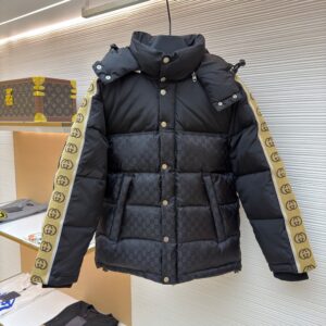 Gucci Jacquard Down Jacket 3M Reflective Webbing Double G Armband