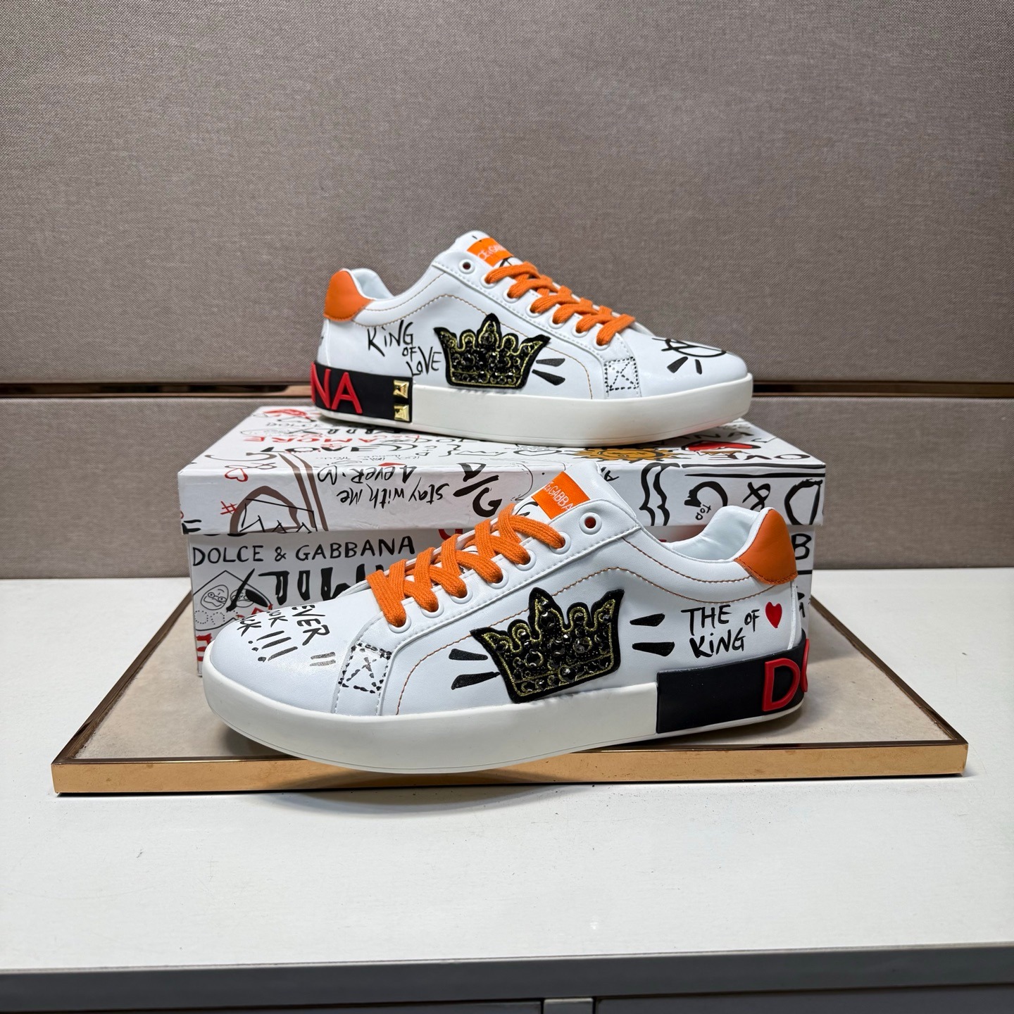DG Couple Casual Sneakers Multi-Material Design Sizes 35-44 - Image 2