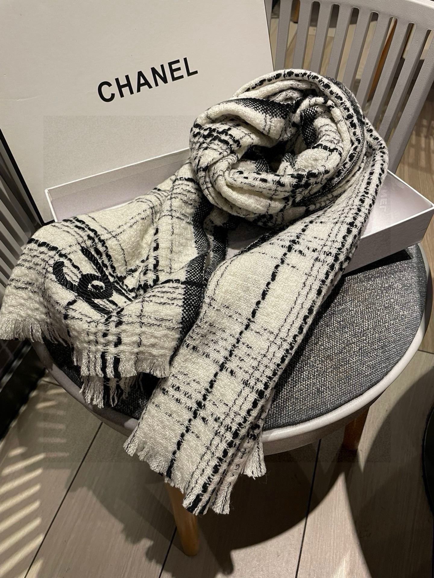 Chanel Inspired Must Have Scarf Exclusive VIP Style Elegant Luxury Accessory - Image 5