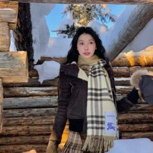 Burberry Inspired Reversible Check Cashmere Scarf Double Sided Warm Unisex Winter Essential