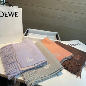 Loewe Inspired Double Sided Cashmere Scarf Elegant Soft Luxury 30 x 180 cm