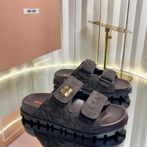 Miu Miu 2026 Early Spring Velcro Sandals Relaxed Cool Comfort Style