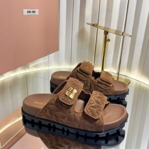 Miu Miu 2026 Early Spring Velcro Sandals Relaxed Cool Summer Style