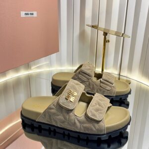 Miu Miu 2026 Early Spring Velcro Sandals Relaxed Cool Style