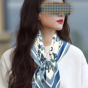 Premium Silk Scarf Luxury Elegant Square Shawl 90x90cm All-Season Design