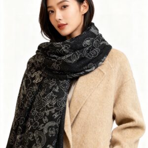 Silver Thread Shimmering Scarf New Arrival Elegant Glow Shawl