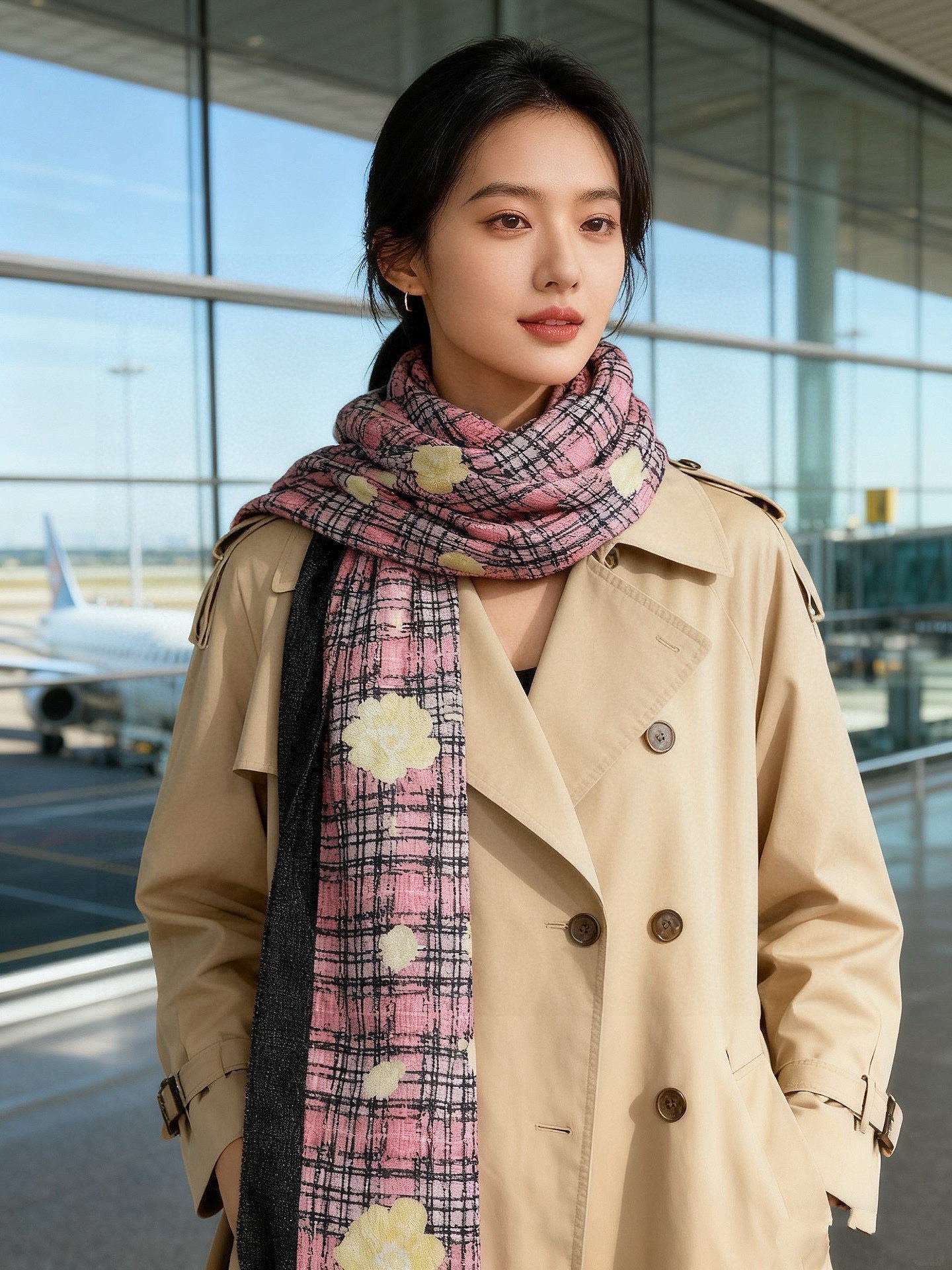 Sequin Cashmere Long Scarf Sparkling Luxury Shawl